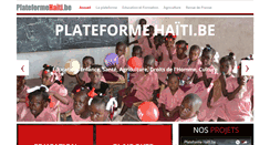 Desktop Screenshot of plateformehaiti.be